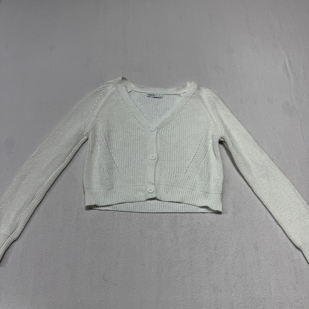 White Button-Up Cardigan